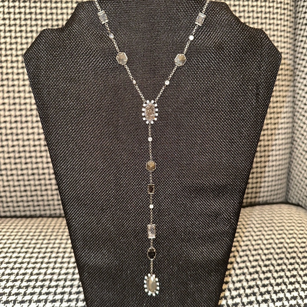 Kendra Scott Lariat Necklace with Crystal Accents